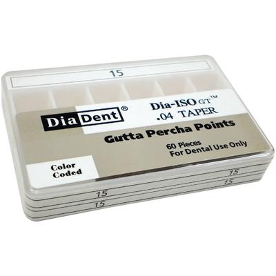 Dia-ISO GT™ Gutta Percha Points – 0.04 Taper, Slide Package Size 15 - 60/Box- EXP - 06/2025