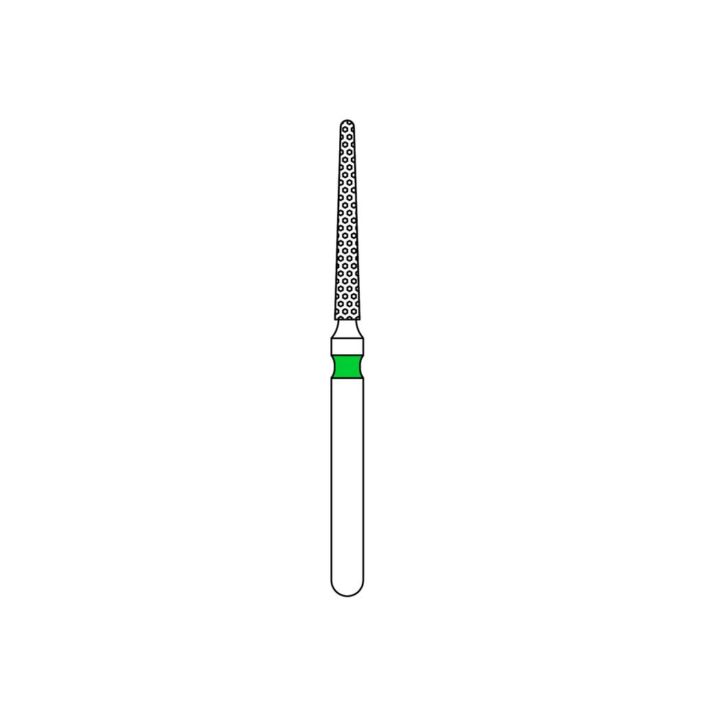 Priva Rotary Diamond Burs -  Round End Taper - 5/Pk