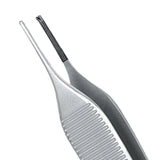 Standard Adson Forcep, Serrated, 1x2 Teeth, Tungsten Carbide, With tying platform, 12CM