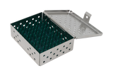 Sterilization Cassette for Clamps, Small Parts & Handpieces, With Silicone Mat - 80x60x25, Non Detachable