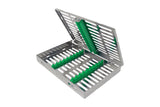 Sterilization Cassette for 10 Instruments - 180x130x22, W/O Lock, Non Detatchable