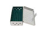 Sterilization Cassette for Clamps, Small Parts & Handpieces, With Silicone Mat - 80x40x20, Non Detachable