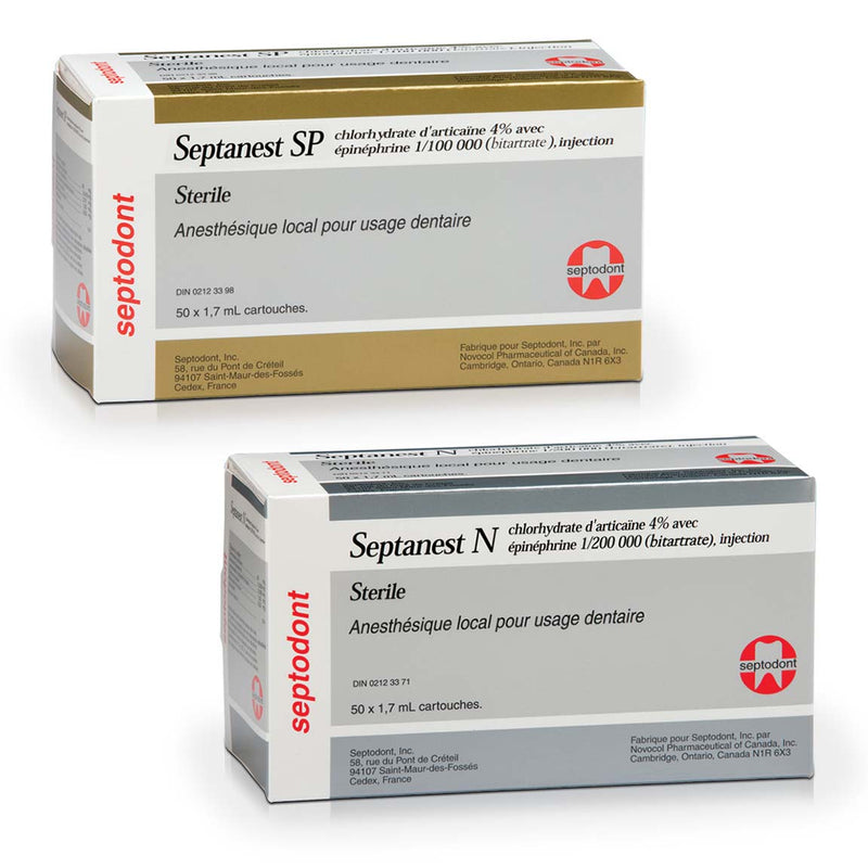 Septanest Articaine HCl 4% Injection – Septodont 50/Box