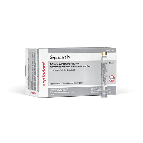 Septanest Articaine HCl 4% Injection – Septodont 50/Box