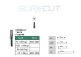 SureCut, Carbide, Crosscut Taper Fissure Burs