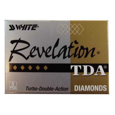 TDA Diamonds – Cylinder Point End, Medium Grit, FG, 5/Pkg