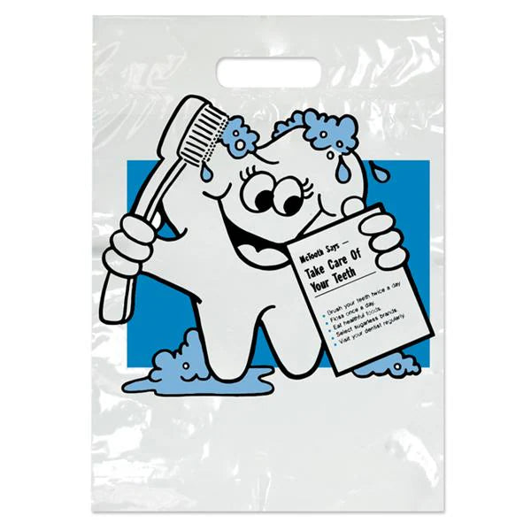 2-Color Bags McTooth Says White Small 7.5 in x 9 in | Open Pack