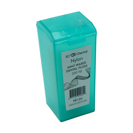 3D Dental PR120 Waxed Mint Dental Floss Refill 200 yd