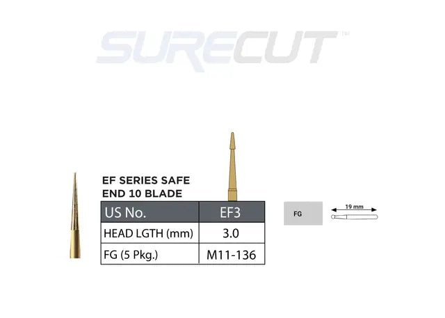 SureCut, Carbide, Trim & Finish, EF, Safe End, FG - 5/Pk