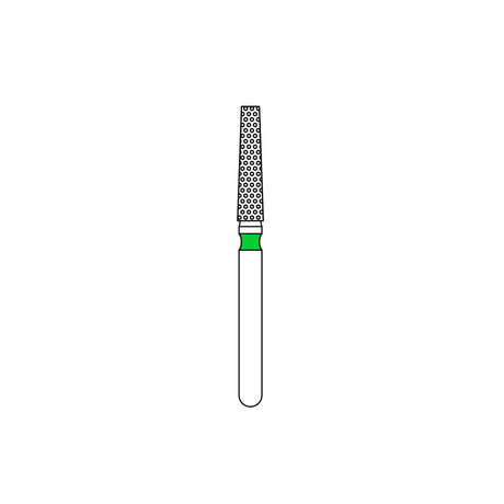 Priva Rotary Diamond Burs -  Flat End Taper  - 5/Pk