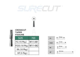 SureCut, Carbide, Crosscut Taper Fissure Burs