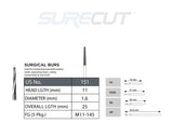 SureCut, Carbide, Surgical Sectioning Bur - FG 5/Pk