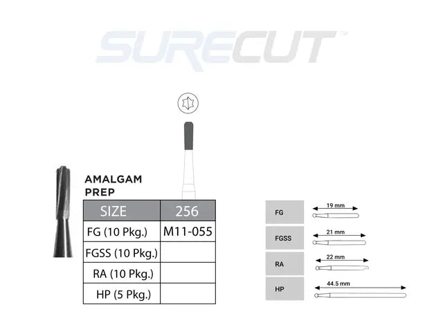 SureCut, Carbide, Amalgam Prep Burs