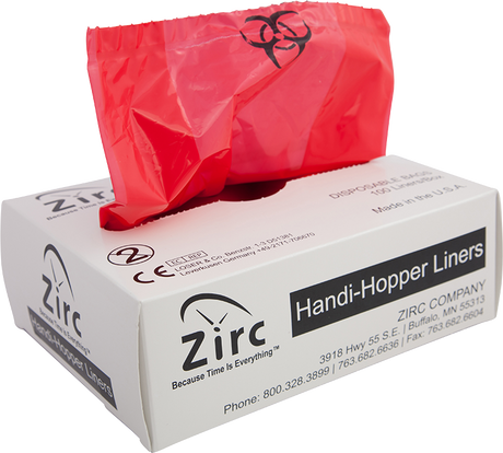 Handi-Hopper Waste Receptacle Liners, 100/Pkg