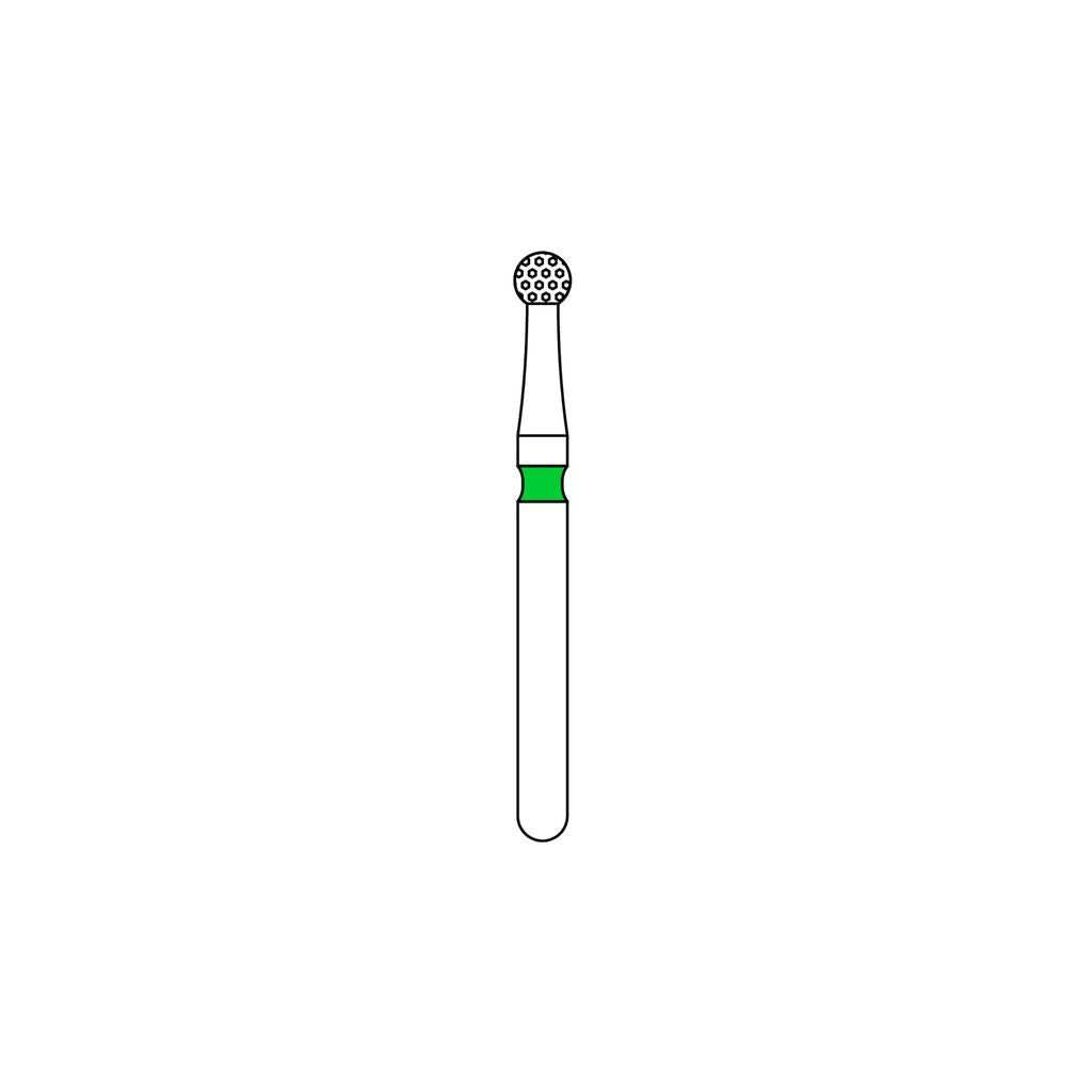 Priva Rotary Diamond Burs - Round - 5/Pk