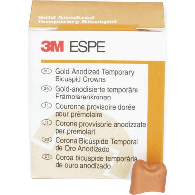 Gold Anodized Crown Refill – First Bicuspid, Upper Right, 5/Pkg