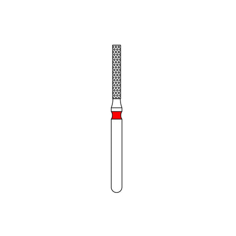 Priva Rotary Diamond Burs - Flat End Cylinder - 5/Pk
