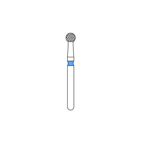 Priva Rotary Diamond Burs - Round - 5/Pk