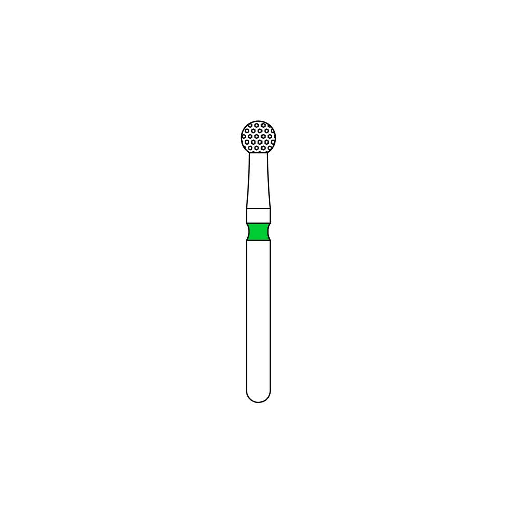 Priva Rotary Diamond Burs - Round - 5/Pk