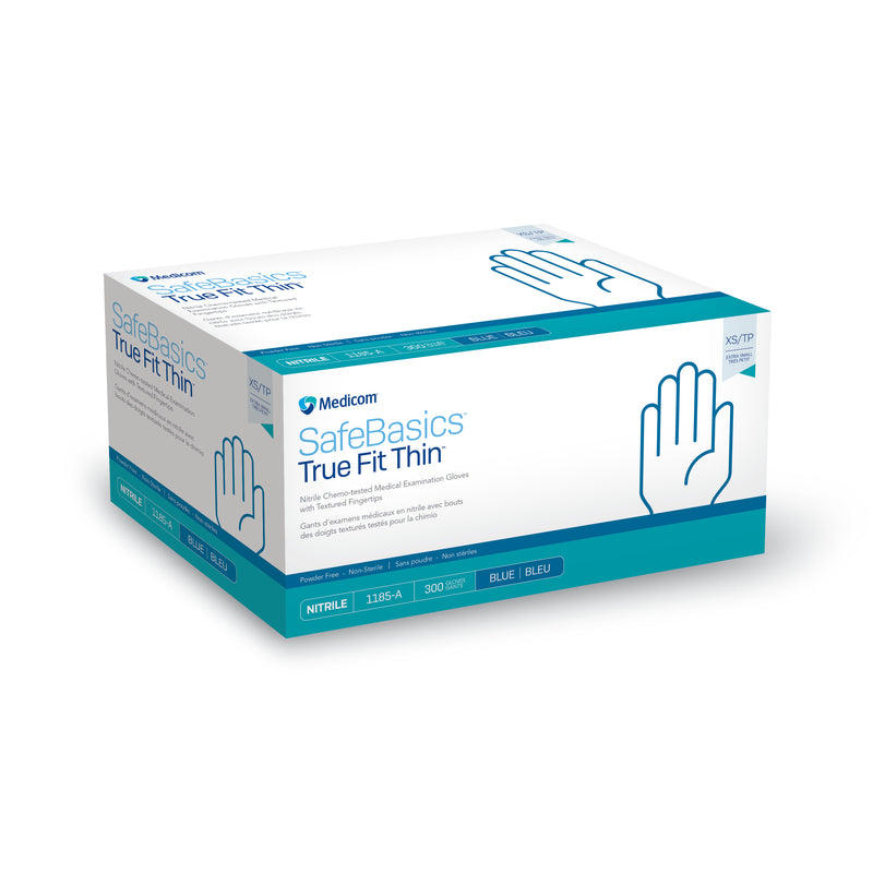 SafeBasics™ True Fit Thin™ Nitrile Gloves, 300/Box