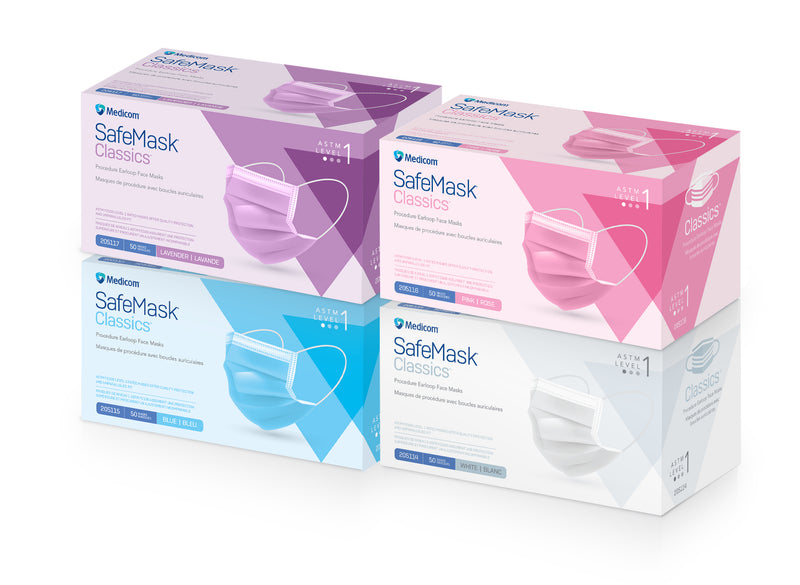 SafeMask® Classics™ Procedure Earloop Face Mask - Latex Free, 50/Pkg