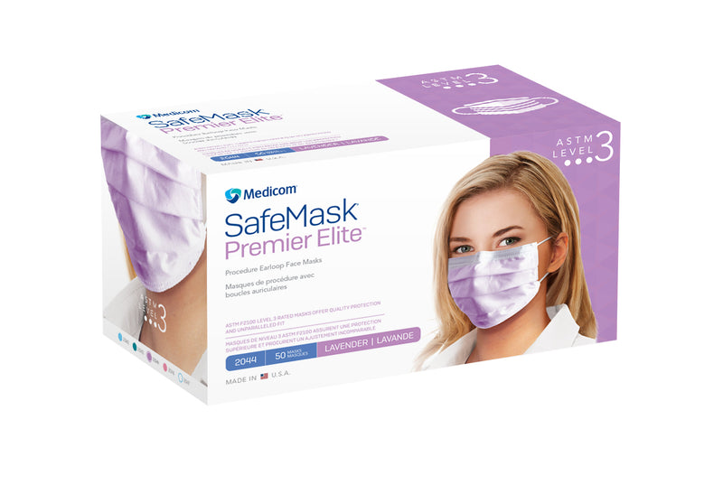 SafeMask® Premier Elite™ Earloop Mask Level 3