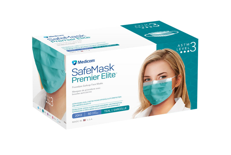 SafeMask® Premier Elite™ Earloop Mask Level 3