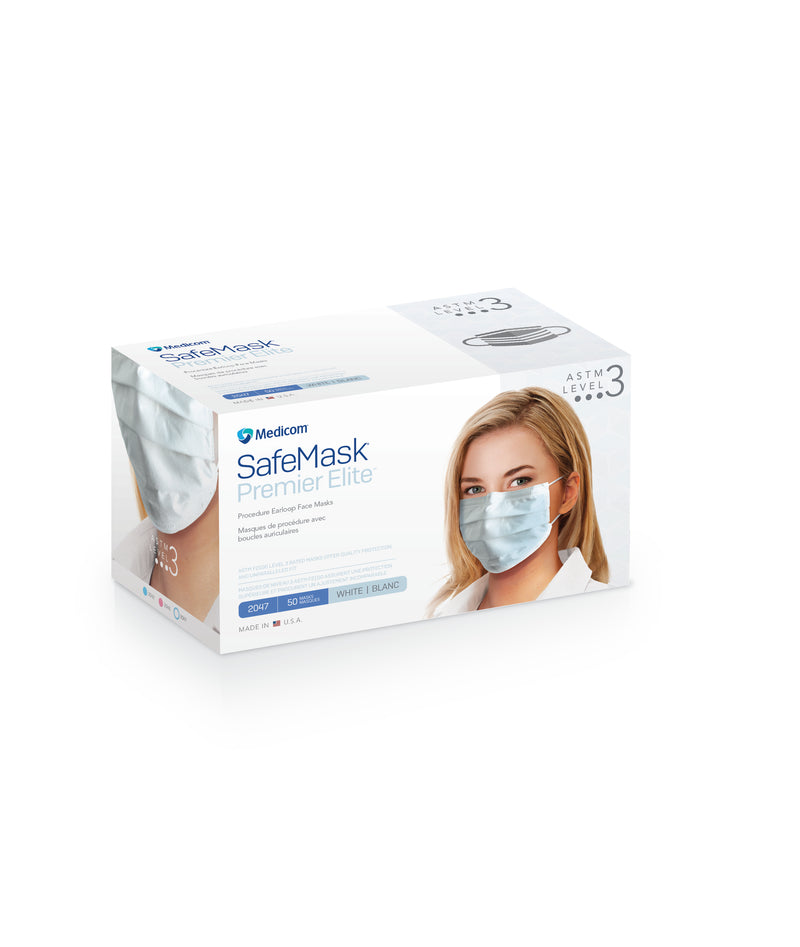 SafeMask® Premier Elite™ Earloop Mask Level 3