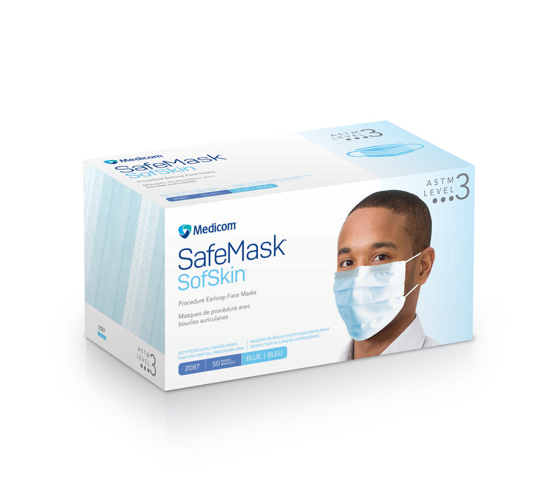 SafeMask Sofskin Procedural Earloop - Level 3- 50/Box