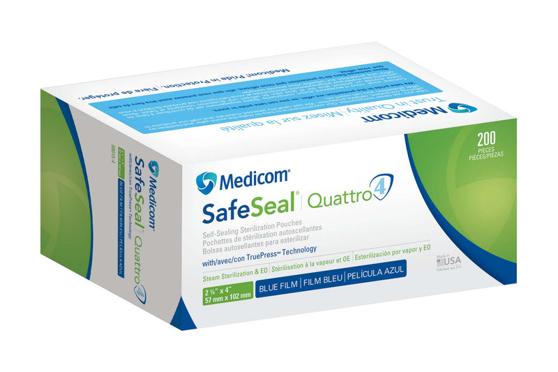 Medicom Safe Seal Quattro Self-Sealing Sterilization Pouches