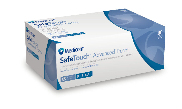 SafeTouch® Advanced™ Form Exam Gloves – Powder-Free Nitrile, Blue, 200 ...