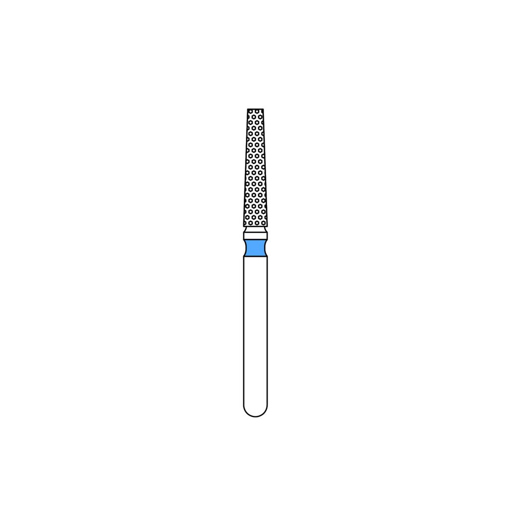 Priva Rotary Diamond Burs -  Flat End Taper  - 5/Pk
