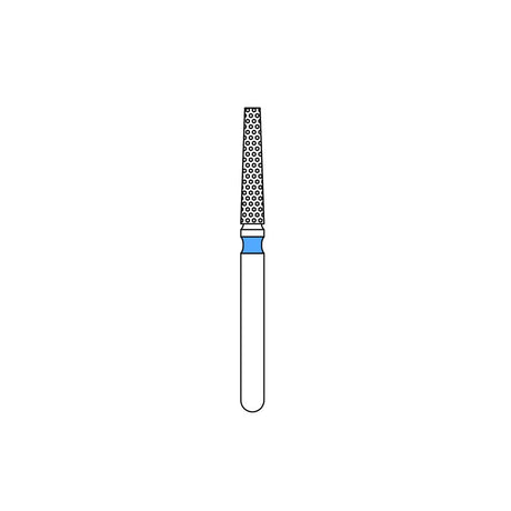 Priva Rotary Diamond Burs -  Flat End Taper  - 5/Pk