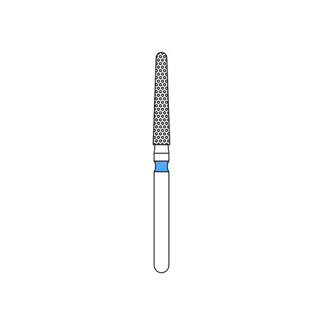 Priva Rotary Diamond Burs -  Round End Taper - 5/Pk