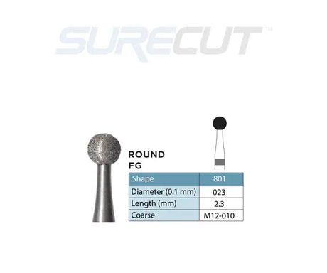 SureCut, Diamond Burs FG - 10/Pk