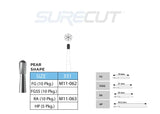 SureCut, Carbide, Pear Burs