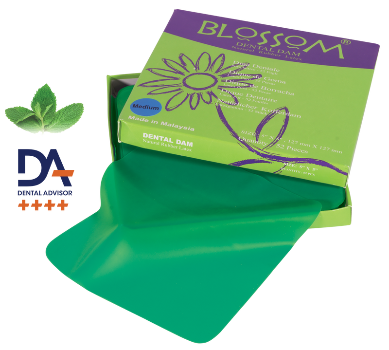Blossom Medium Green Rubber Dental Dam(36 Pieces / box) - EXP-07/2024