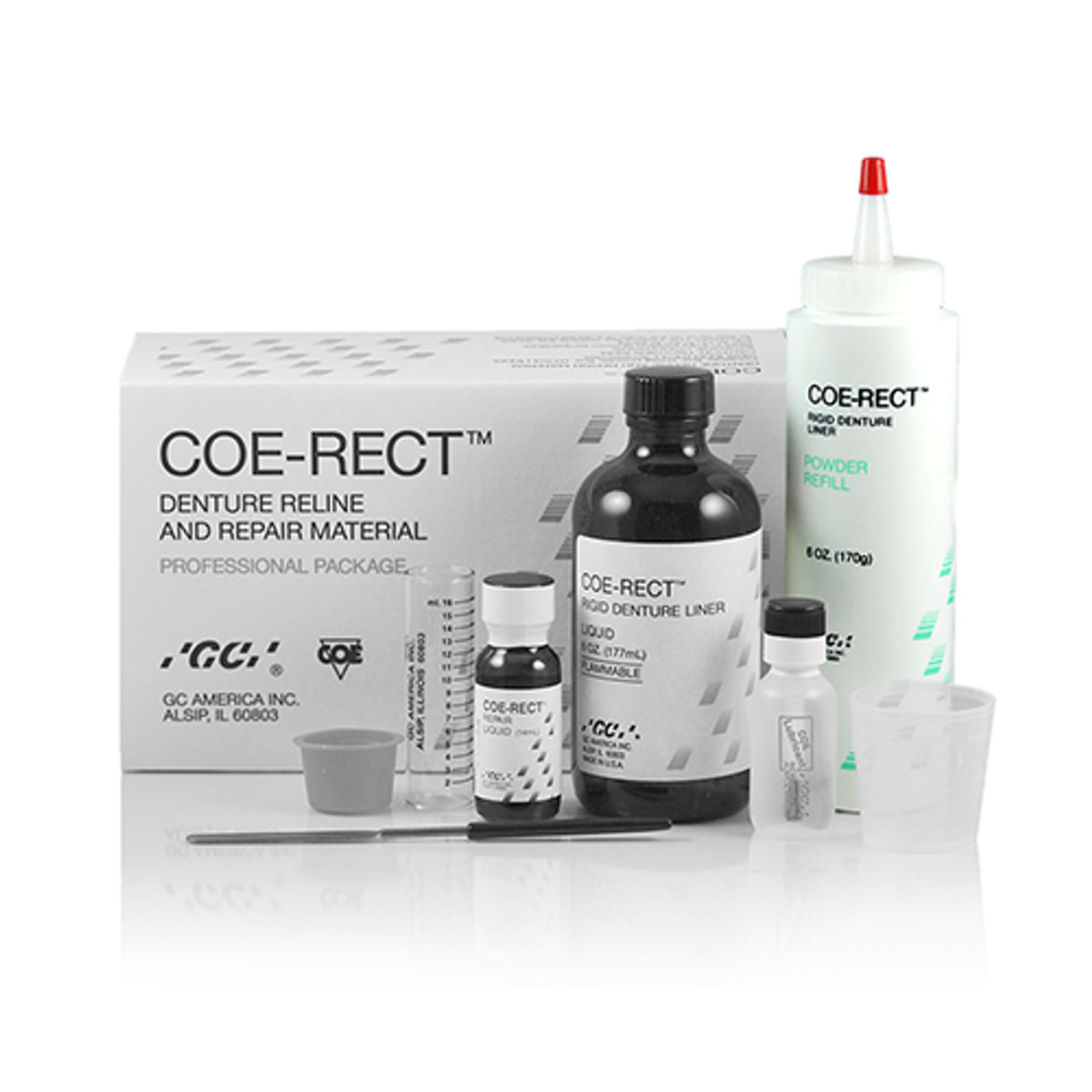 COE-RECT™ Hard Denture Reline and Repair Material – Liquid, 6 oz