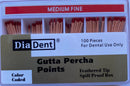 Feathered Tip Gutta Percha Points, 100/Pkg