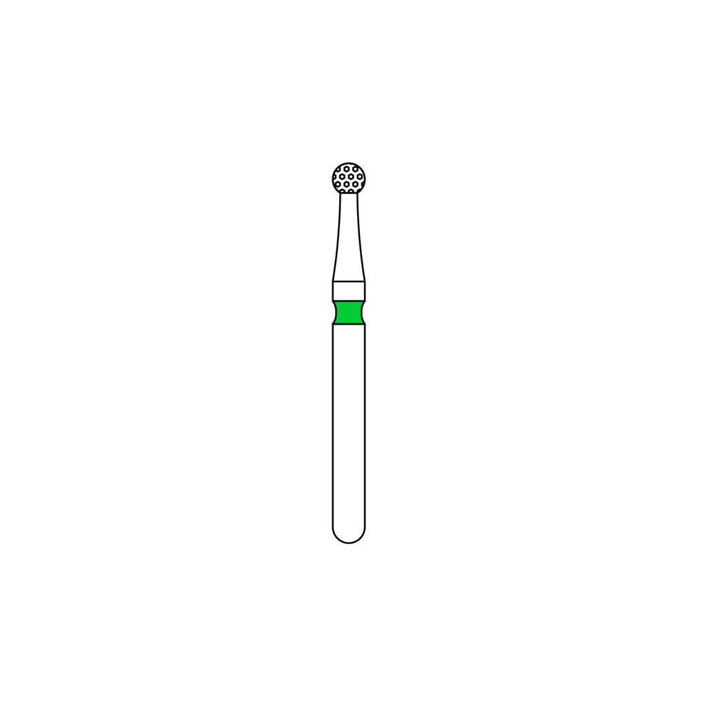 Priva Rotary Diamond Burs - Round - 5/Pk