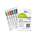 K-Flex Files Color Coded Plastic Handle, 6/Pkg