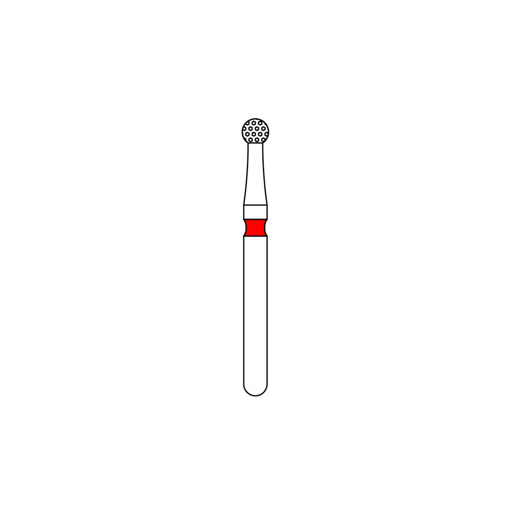 Priva Rotary Diamond Burs - Round - 5/Pk