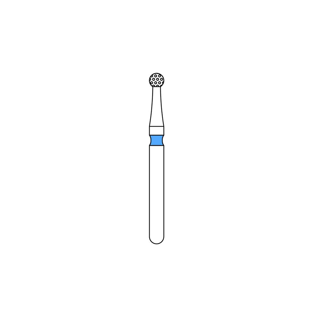 Priva Rotary Diamond Burs - Round - 5/Pk