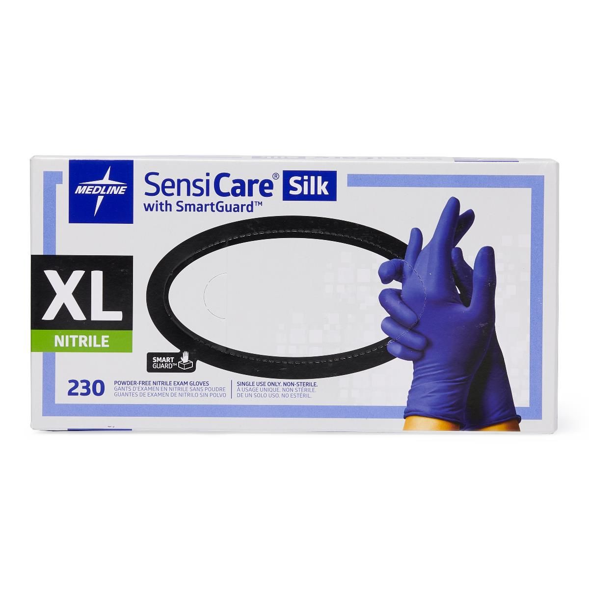 SensiCare Silk Powder-Free Nitrile Exam Glove - 250/Bx