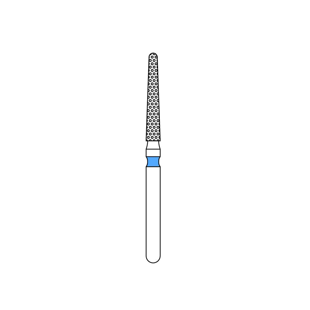 Priva Rotary Diamond Burs -  Round End Taper - 5/Pk