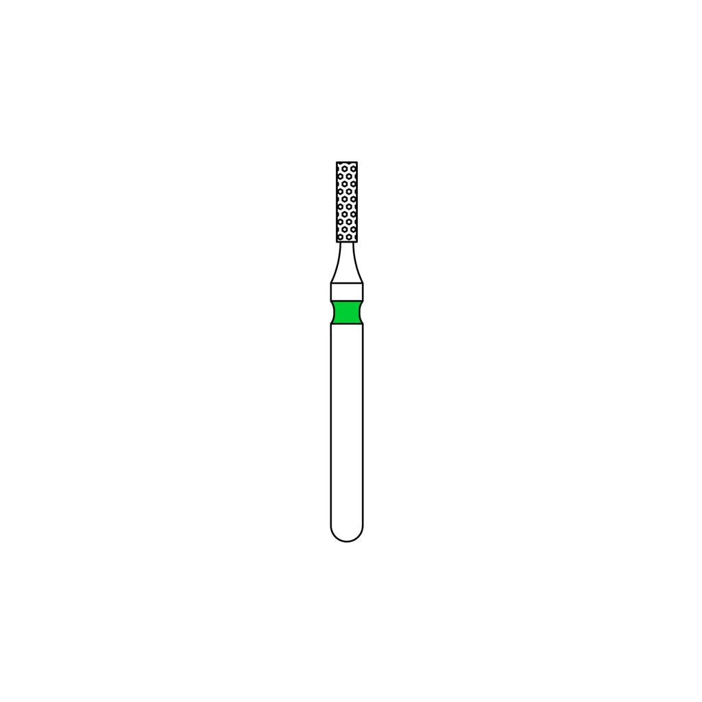 Priva Rotary Diamond Burs - Flat End Cylinder - 5/Pk