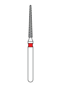 Priva Rotary Instruments Diamond Burs – FG, Fine, Red, Operative, # 859, 1.0 mm Head Diameter, 5/Pkg