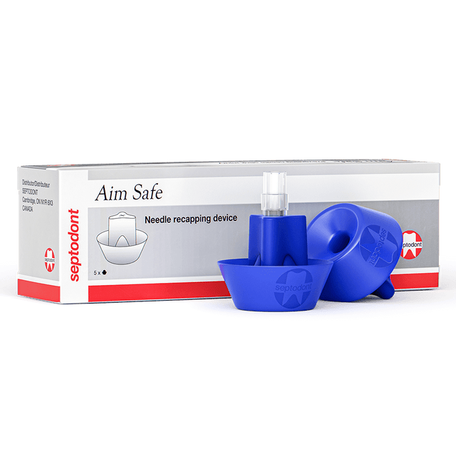 Septodont Aim Safe autoclavable dental needle recapper - 5 devices per pack