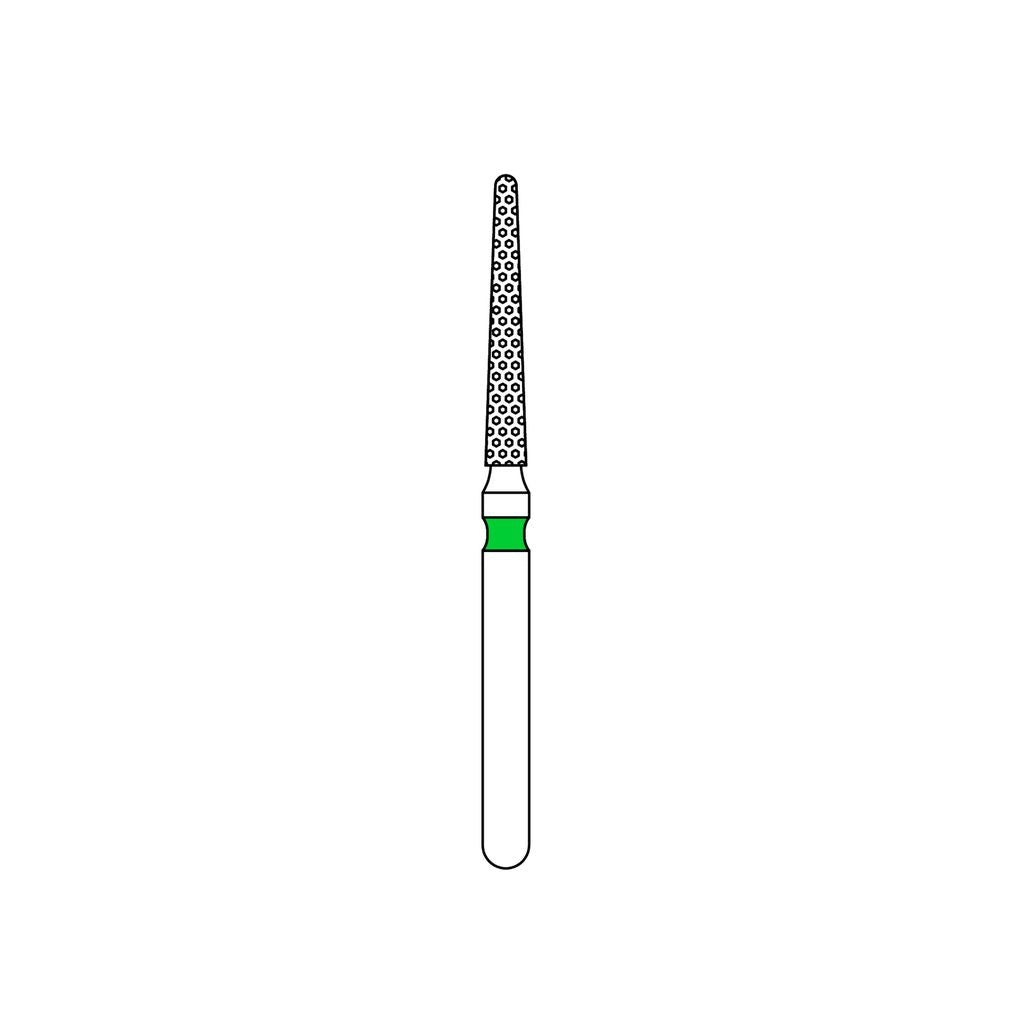 Priva Rotary Diamond Burs -  Round End Taper - 5/Pk