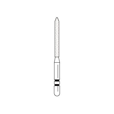 Two Striper® Diamond Burs – FG, Coarse, Green, Cylinder Bevel End, 5/Pkg